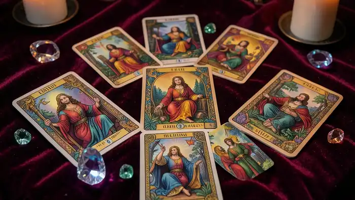 Расклад Таро «веер» на драгоценности – карта с кристаллом