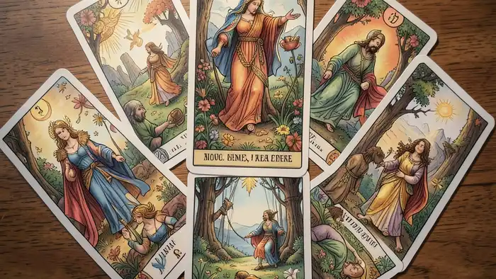 Расклад Таро «веер» на профессиональный рост – визуальная карта