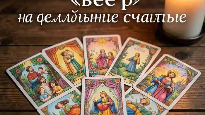 Расклад Таро «веер» на семейное счастье – изображение расклада в виде веера