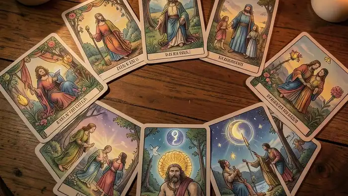 Расклад Таро «веер» на внуков – визуальное изображение