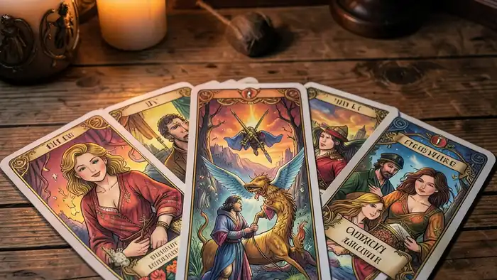 Расклад Таро «веер» — визуальная схема расклада