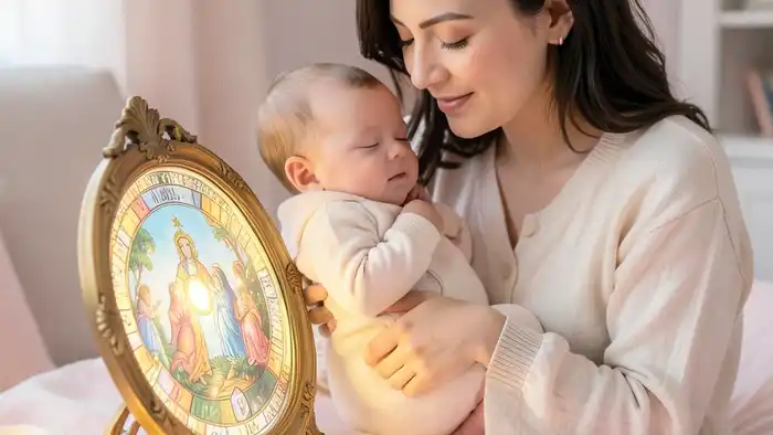 Расклад Таро «зеркало души» на кормление грудью – изображение мамы с ребёнком и отражающимися картами