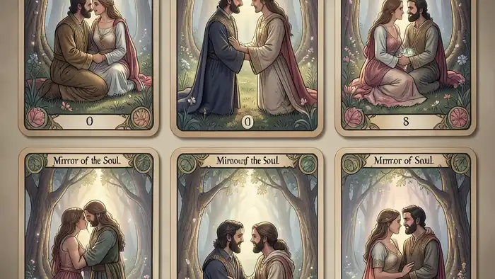 расклад Таро «зеркало души» на верность – визуальная схема
