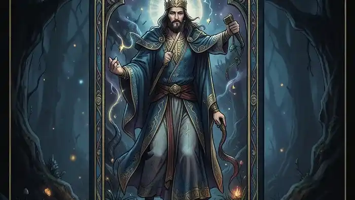 Расклад Таро Зодиакальный на крестного: схема из 12 карт в виде зодиакального круга с символическим изображением крестного в центре