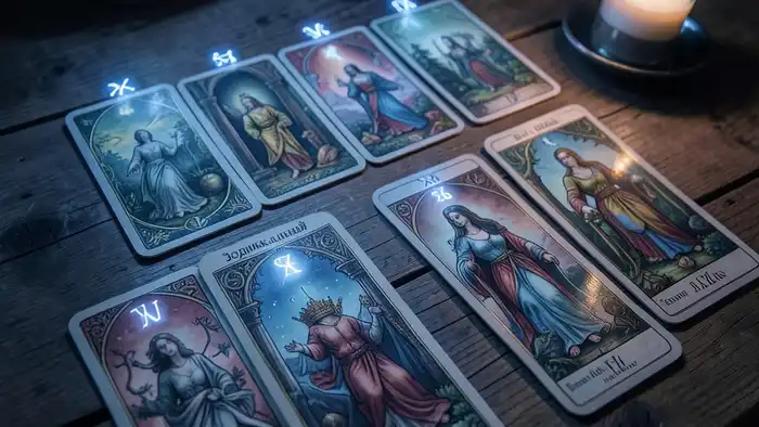 Расклад Таро зодиакальный на мачеху – детальная сцена