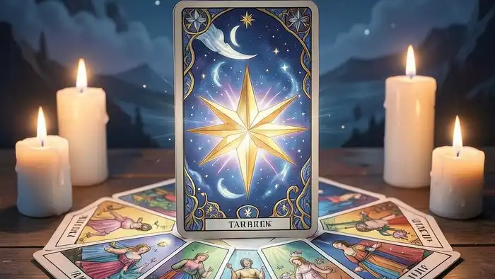 Расклад Таро «звезда» – изображение расклада со светящейся картой Звезда