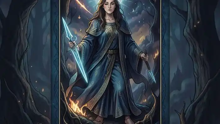 Расклад Таро Звезда на онкологию — схематичное изображение шести карт в форме звезды на фоне ночного неба