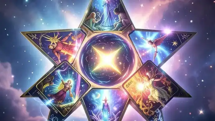 Расклад Таро «звезда» на принятие решения – изображение звёздного расклада