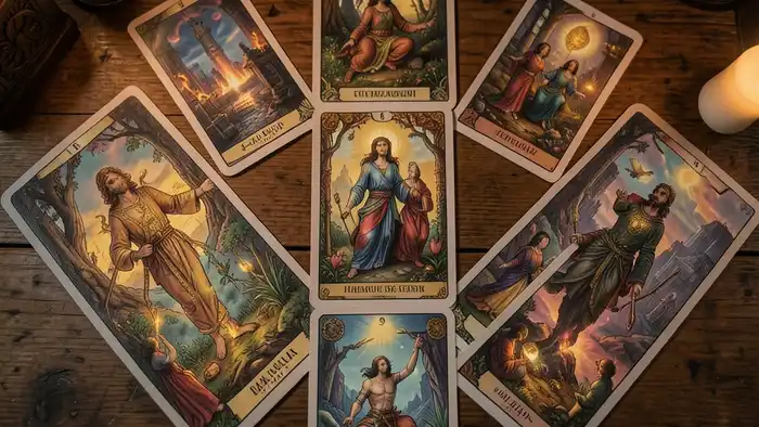 расклад веер изображение расклада карт таро в виде веера