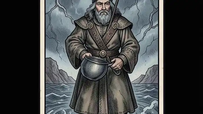 Рыцарь Кубков перевернутая таро изображение