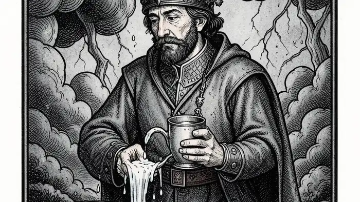 Рыцарь Кубков перевернутая таро изображение