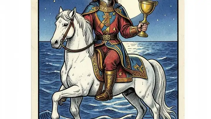 Рыцарь Кубков – изображение карты Таро