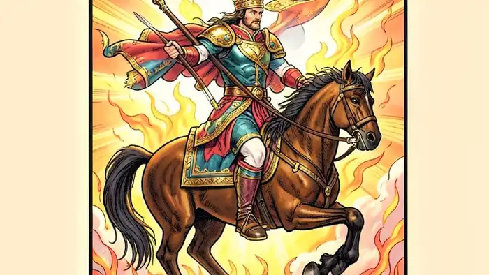 Рыцарь Жезлов на здоровье таро изображение