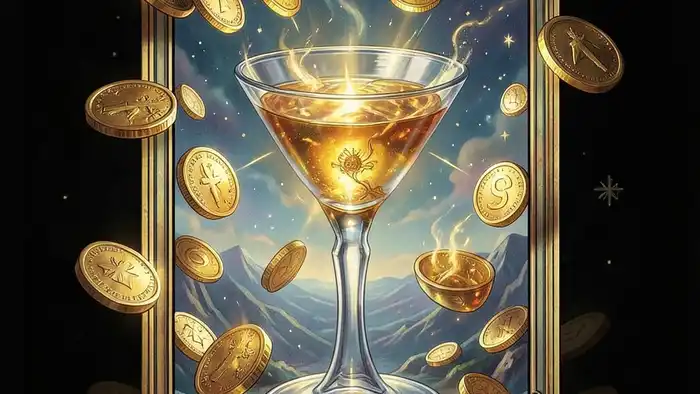 Семерка Кубков на деньги изображение