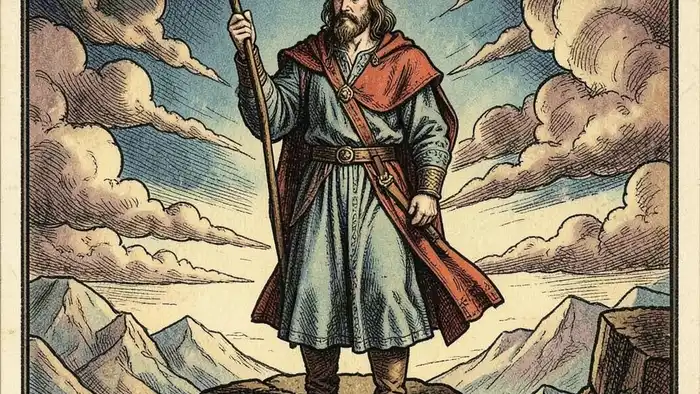 семерка жезлов карта таро изображение