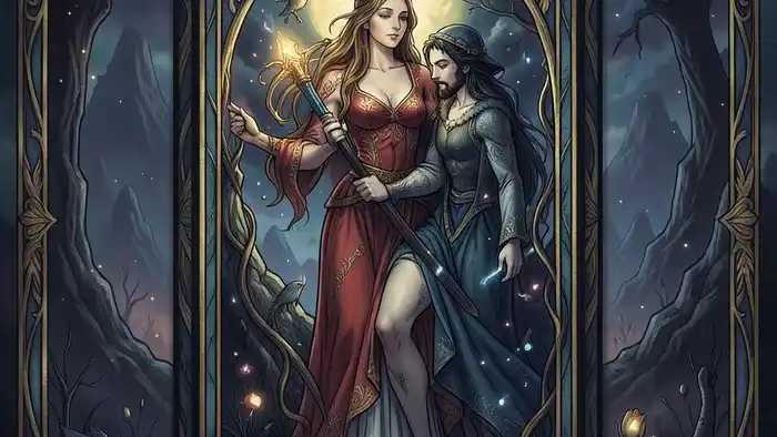 Семерка Жезлов в отношениях — символическое изображение защиты и отстаивания границ в любви