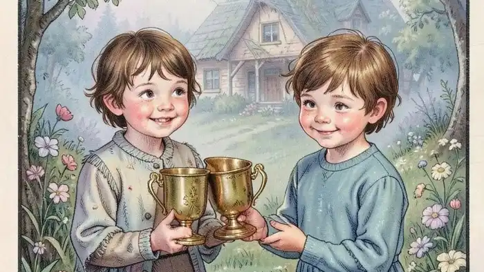 Шестерка Кубков совет карты таро — изображение двух детей с кубками, символизирующее возвращение к эмоциональному прошлому