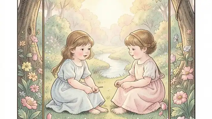 Шестерка Кубков значение таро – изображение карты с детьми в саду