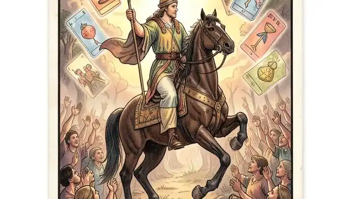 Шестерка Жезлов Таро в сочетании с символами других мастей: иллюстрация триумфа и анализа успеха