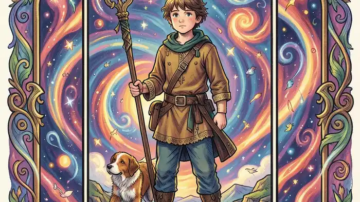 Шут чувства таро — изображение карты Шута с эмоциональными символами