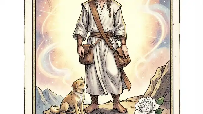 Шут ситуация таро — иллюстрация карты Дурак с символикой