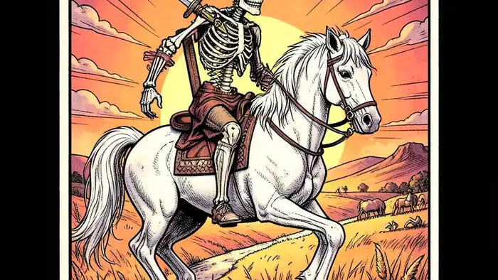 Смерть архетипа Таро — иллюстрация карты с символикой трансформации