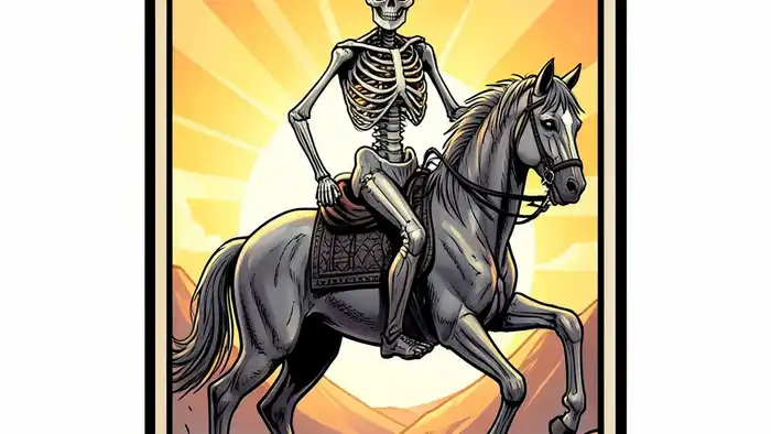 Смерть ситуация таро — изображение карты Смерти с символикой трансформации