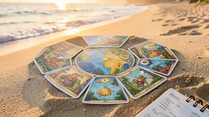 Таро гексаграмма на отпуск — расклад карт на пляже