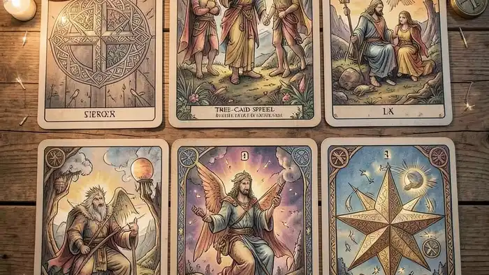 Типичные ошибки в раскладах Таро – иллюстрация раскладов на столе