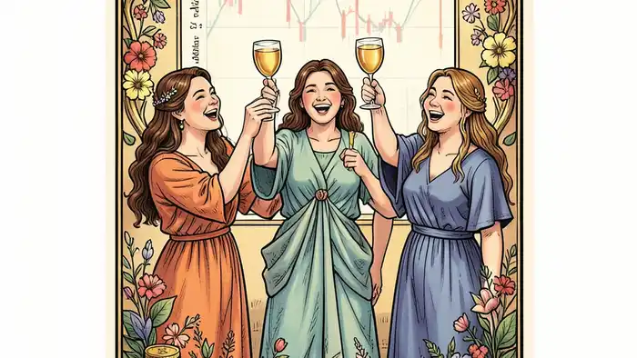 Тройка Кубков на деньги таро – изображение карты с тостом и символами финансового изобилия