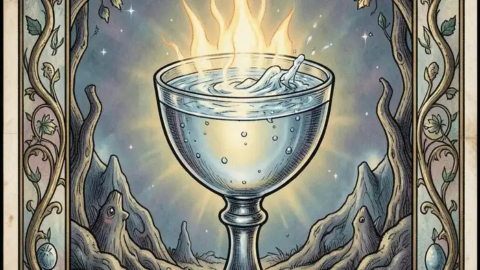 Туз Кубков – изображение карты Таро с чашей