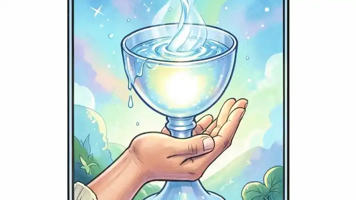 Туз Кубков карта таро изображение, символизирующее здоровье