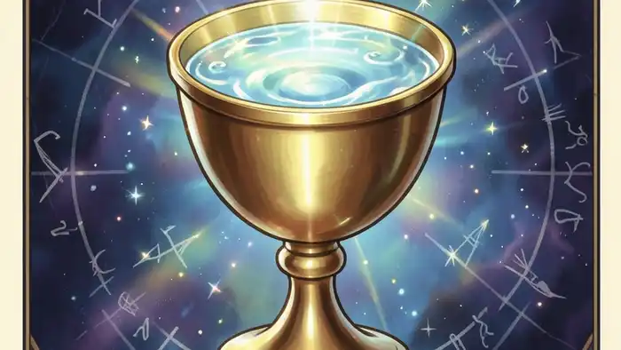 Туз Кубков таро — изображение кувшина с светлой водой