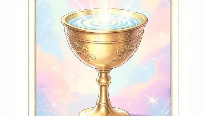 Туз Кубков изображение карты Таро, символизирующее эмоции и духовный рост