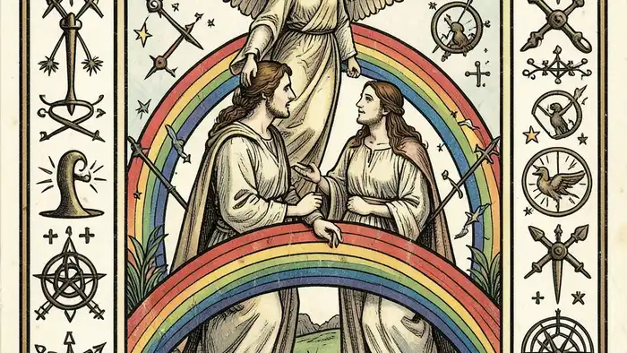 Влюбленные Таро – изображение карты с символикой союза