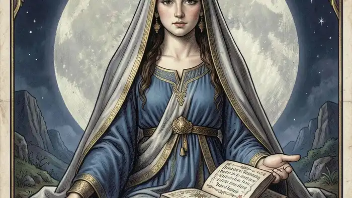 Жрица предостережение таро изображение карты с тайными символами