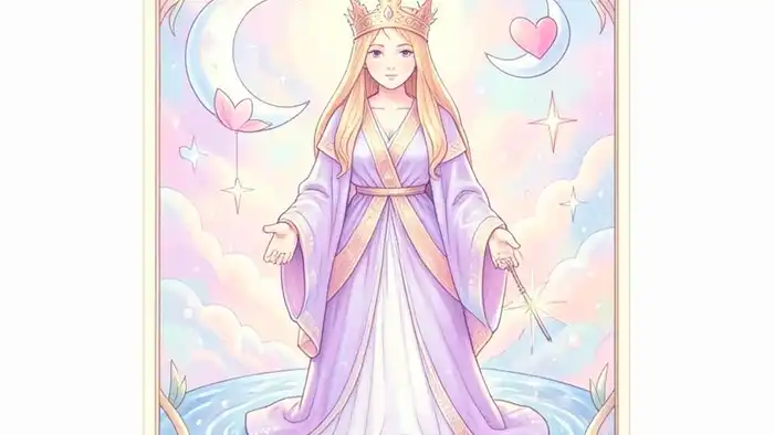 Жрица таро на любовь — иллюстрация карты Таро с символикой любви