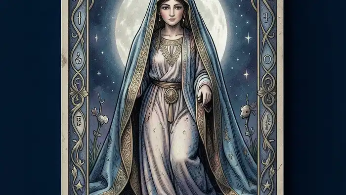 Жрица в работе таро — изображение карты Таро Жрица