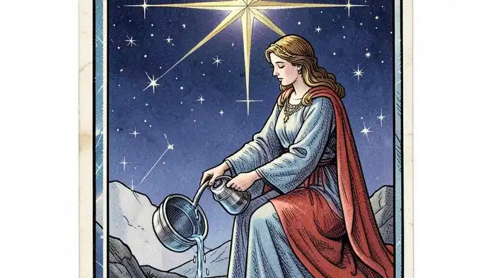 Звезда значение таро — изображение карты Звезда с символикой воды и звёзд